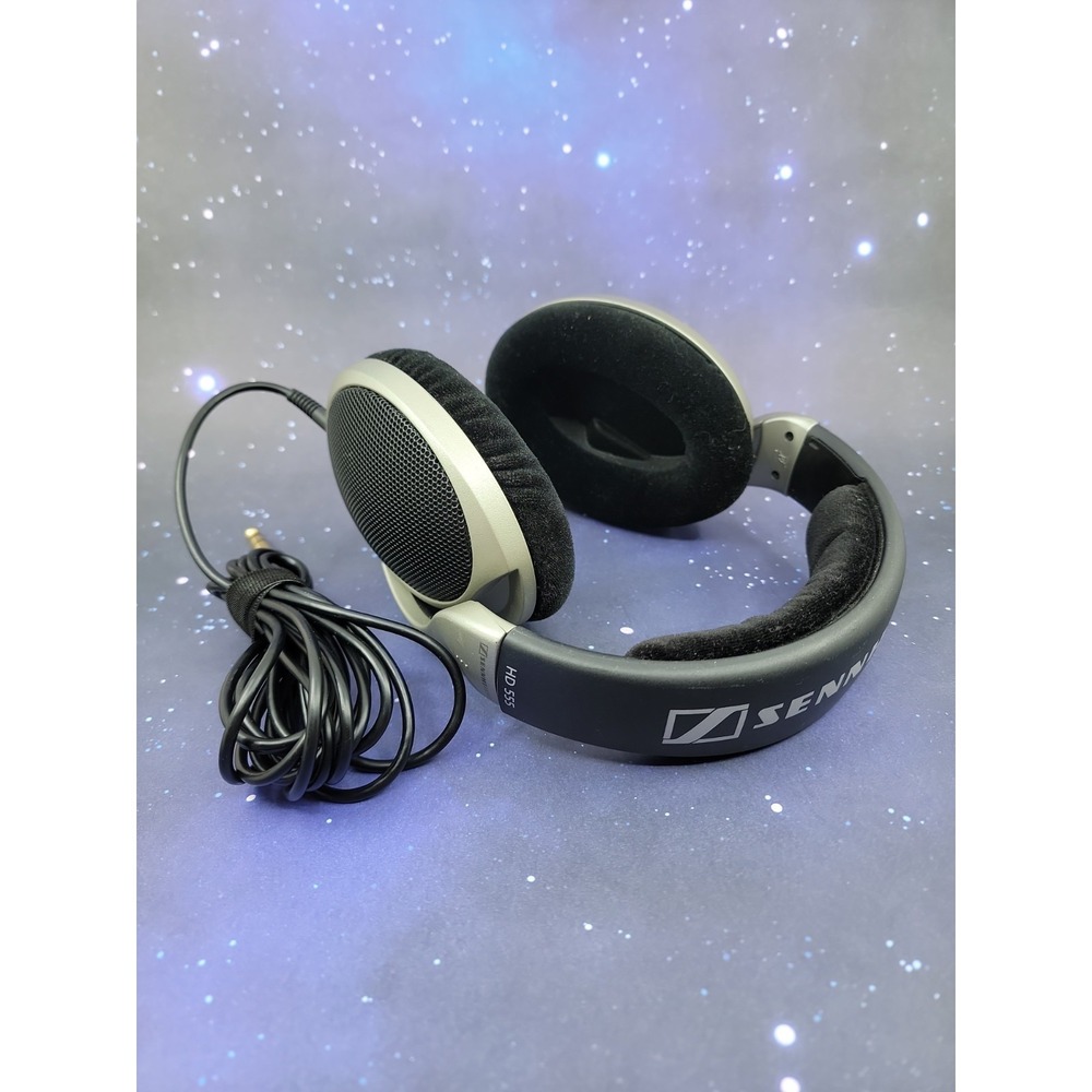 Sennheiser HD 555 Headband Headphones - Black/Gray - 6.3mm Connector Jack